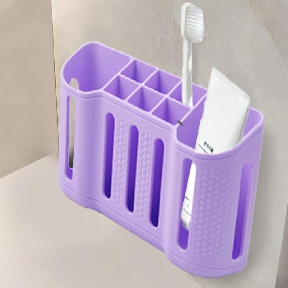 Space Saving Toothbrush Holder Wall Mounted Toothpaste Holder Practical Storage Rack  Vanity