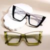 Vintage Cat Eye Optical Frames Women Fashion Oversized Candy Color Rim Glasses Trendy Stylish Blue Light Blocking Eyewear