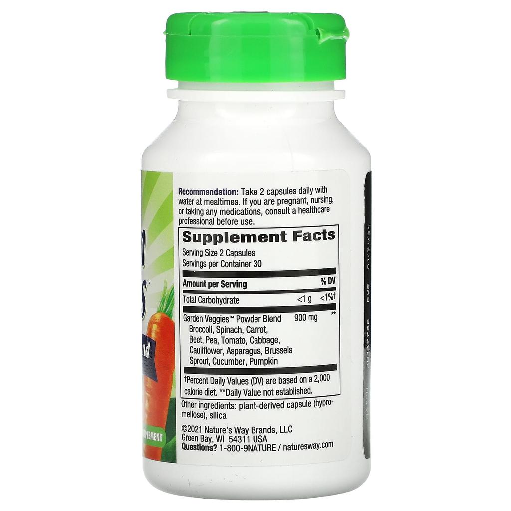 Buy Nature's Way, Garden Veggies, 60 Vegan Capsules at affordable prices — free shipping, real