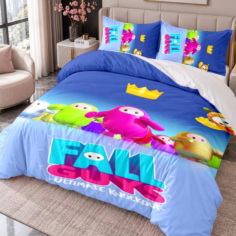 Fall Guys 3Pcs Bedding Set Duvet Cover With Two Pillowcases For Bedroom Home Decoration
