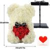 Preserved Rose Foam Bear 25cm - Valentine's Day Flower Gift Box Bouquet