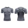 Compression Shirt for Men Gym Workout Running T-Shirt Tees Tops Athletic Quick Dry Baselayer Activewear Elastic Sweat Absorbing Tight Fit