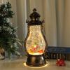 Rotating Christmas Lantern with Music, Snowfall Effect, Luminous Handheld Oil Lamp Decoration