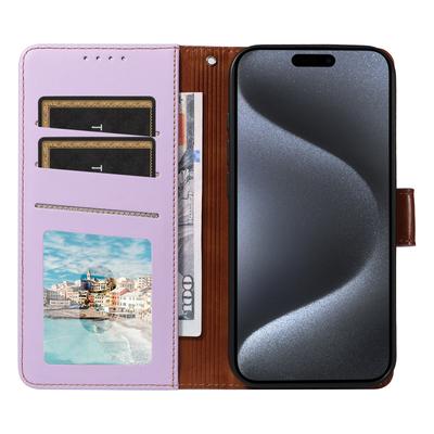 Pouzdro pro iPhone 16 Pro Max s blokováním RFID, kožená peněženka z PU, vyklápěcí kryt na telefon s poutkem na zápěstí