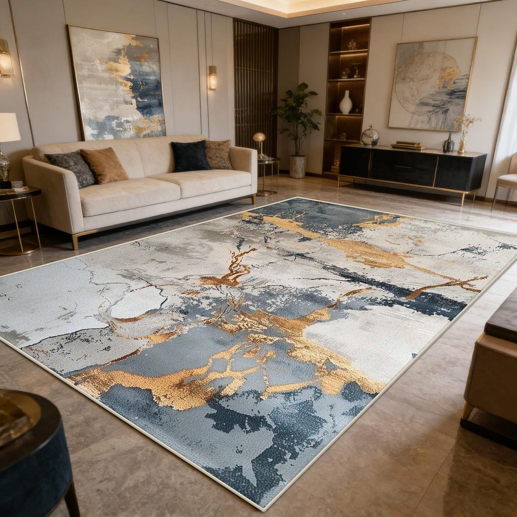 Nordic Abstract Large Area Carpet for Living Room Home Sofa Area Non-slip Washable Rug Decoration Bedroom Bedside Floor Mats