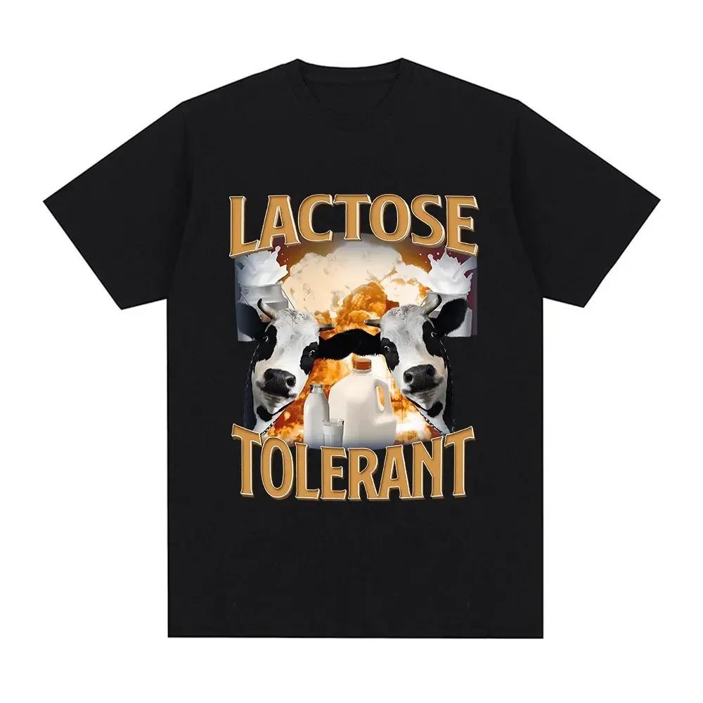 Lactose Resistant Pattern Printed T-shirt for Women's Retro Fashion Short Sleeved T-shirt Casual and Comfortable Large T-shirt