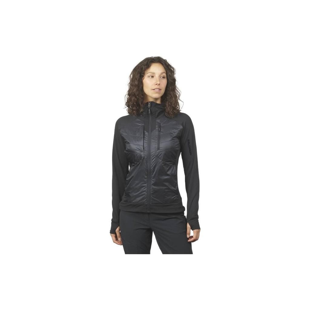 SALOMON Warm Hooded Breathable Jacket Women Jackets Deep-Black LC2108600