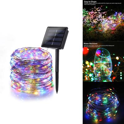 50-300 LED Solar String Lamp 8-mode Copper Wire Lamp Waterproof Solar Story Lamp