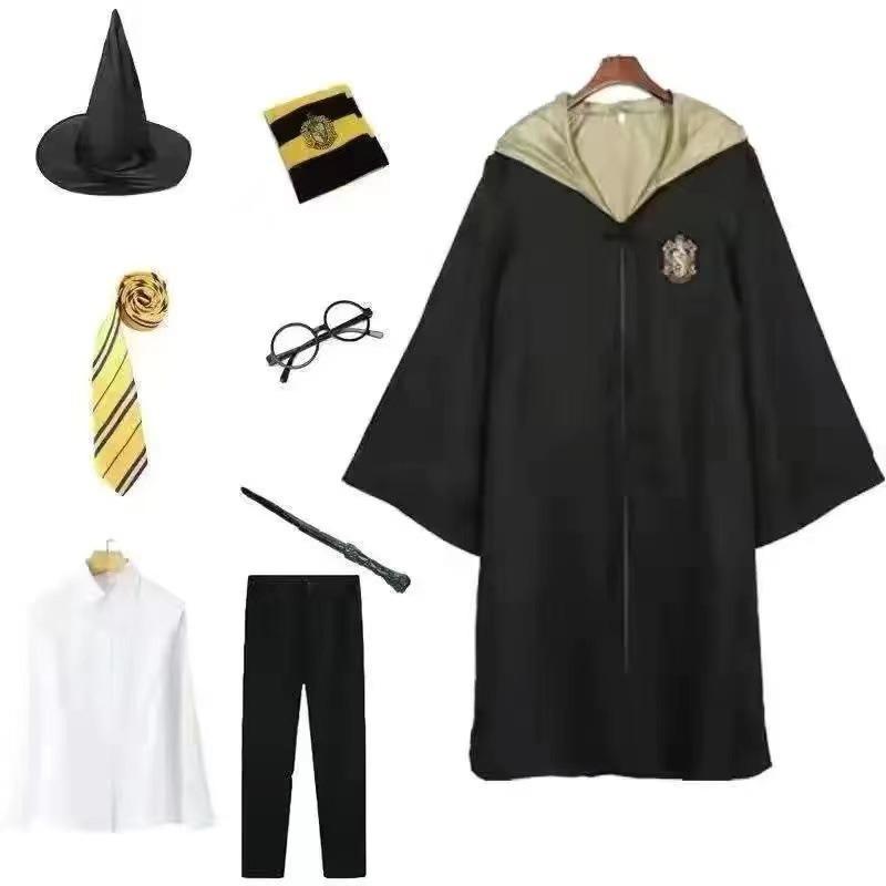 Harry Potter Cosplay Kostüm Magier Robe Kleidung Zubehör Erwachsene Kinder Schuluniform Halloween Umhang