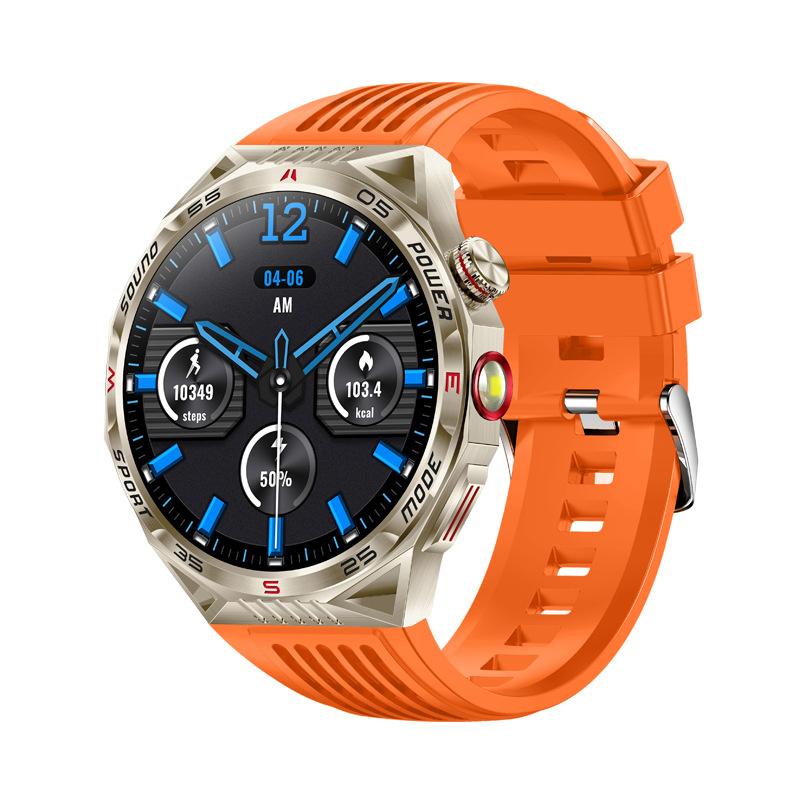 HT28 Smart Watch Men 1.85inch Outdoor LED Flashlight Laser Light Compass Sport Tracker Large Battery Smartwatch