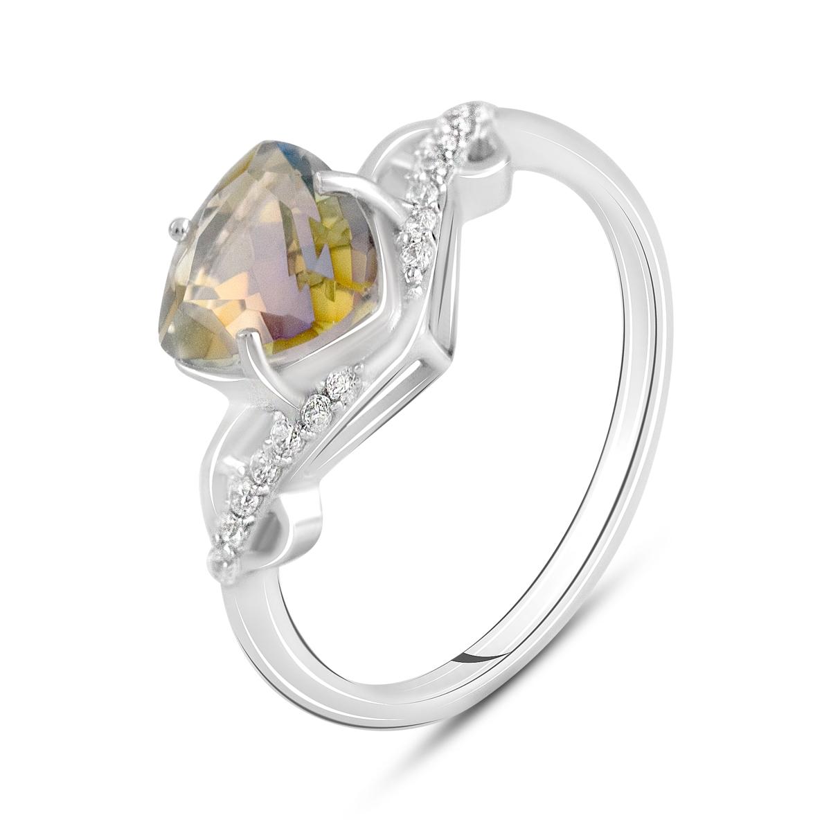 

Срібна каблучка з містик топазом 2.43ct (2115328) 2.3 гр. 925 проби 18 різнокольорові кольору