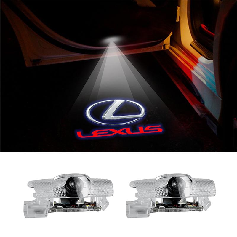 2/4pcs Led Lights Car Door Projector Welcome Lamp Accessories For Lexus LS 2006 ES 2006 IS 2006 LX 2007 RX 2007 GS 2012 GX 2010