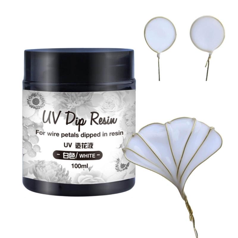 UV DIP Resin Glue Transparent UV Glue Ultraviolets Curing Flower Making Liquid DIY Hairpin Earring Resin Jewelry Making