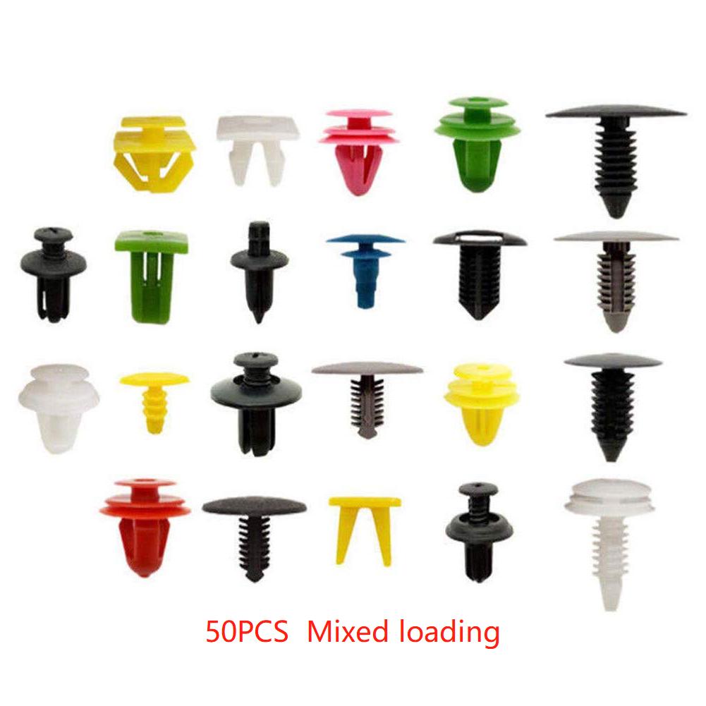 50pcs/100pcs Universal Mixed Auto Fastener Car Bumper Clips Retainer Car Fastener Rivet Door Panel Liner for All Car