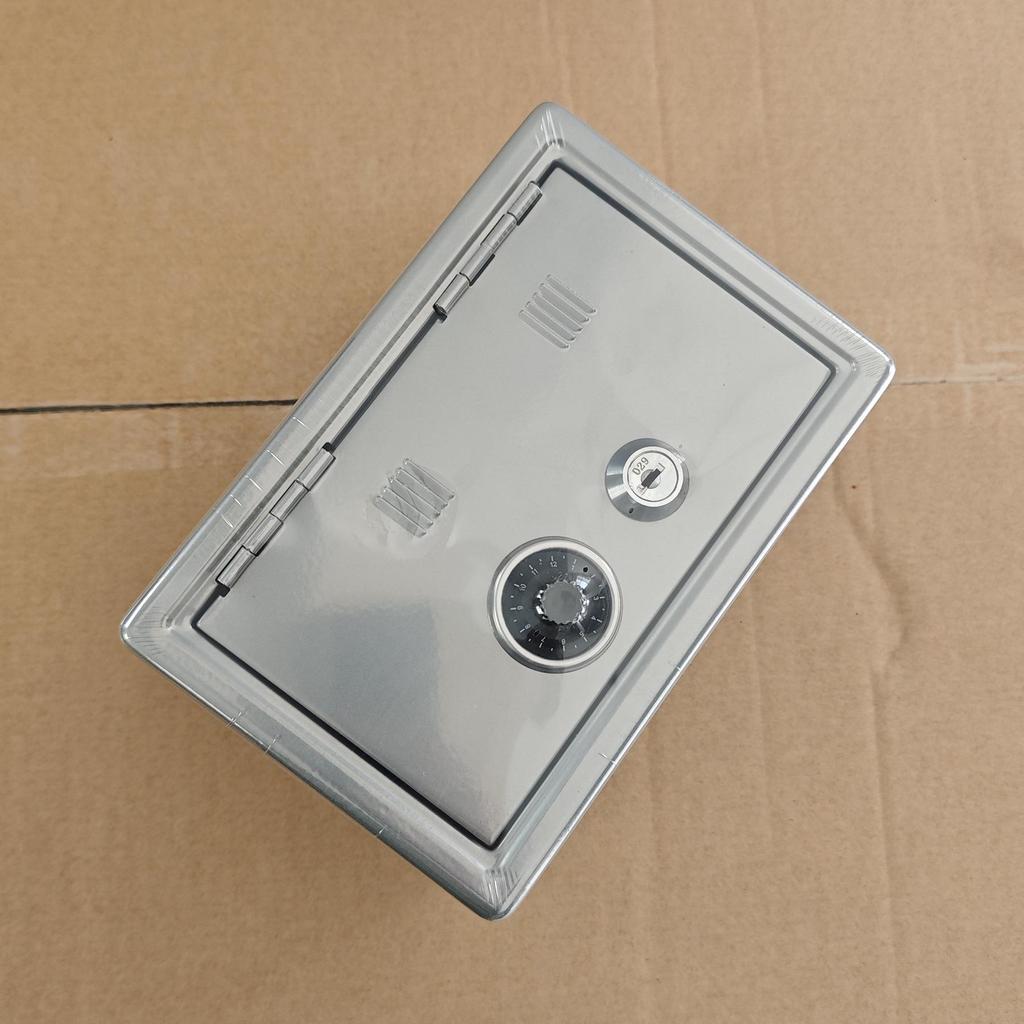 Compact Creative Piggy Bank with Lockable Coin Compartment and Key Storage