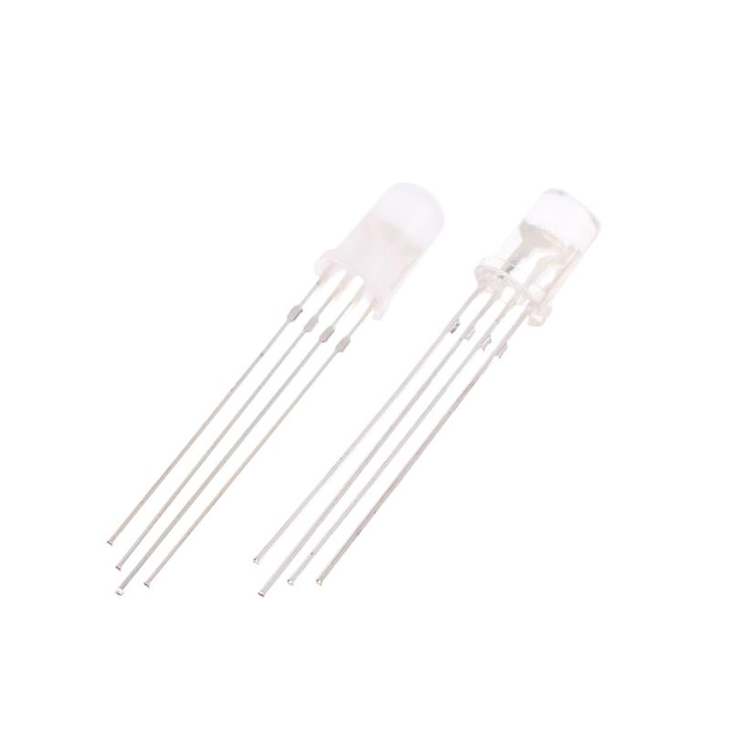 50Pcs 5Mm Full-Color Led Rgb Red/Green/Blue Common Cathode/Anode Four Feet Transparent Highlight Color Light 5Mm Diode Colorful