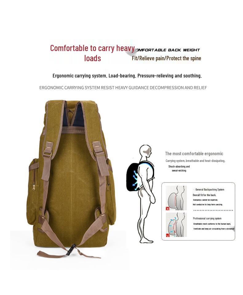 Camouflage Tactical Mountaineering & Camping Backpack - Double Shoulder, Large Capacity, Travel Luggage Storage Bag.
