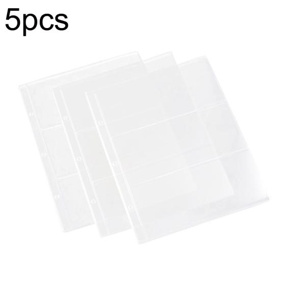 

5 шт., 3 кармана, страницы, бумажные деньги, альбом, валюта, банкноты, марки, держатель для хранения прозрачный