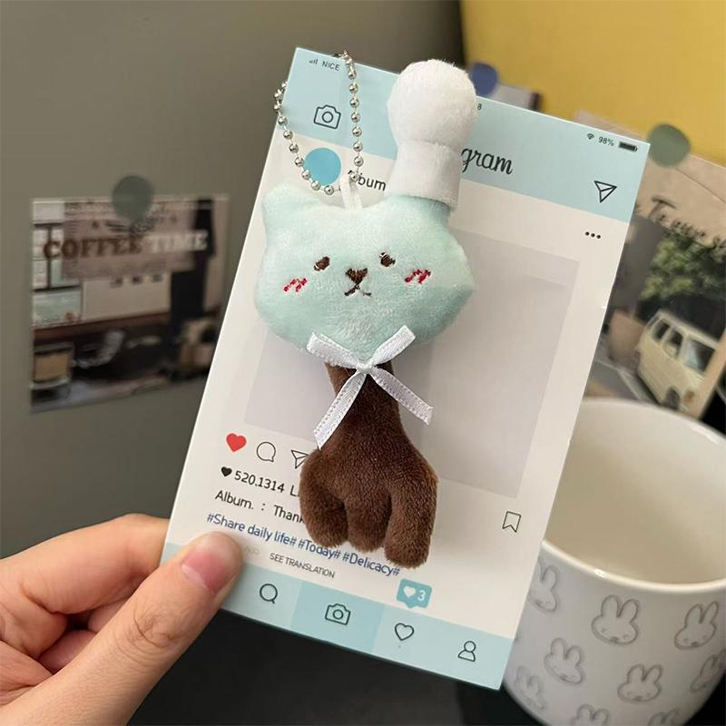 Cute Cartoon Plush Doll Keychain  Plush Toy Keychain Pendant Creative Kawaii Backpack Decoration Accessories Gifts