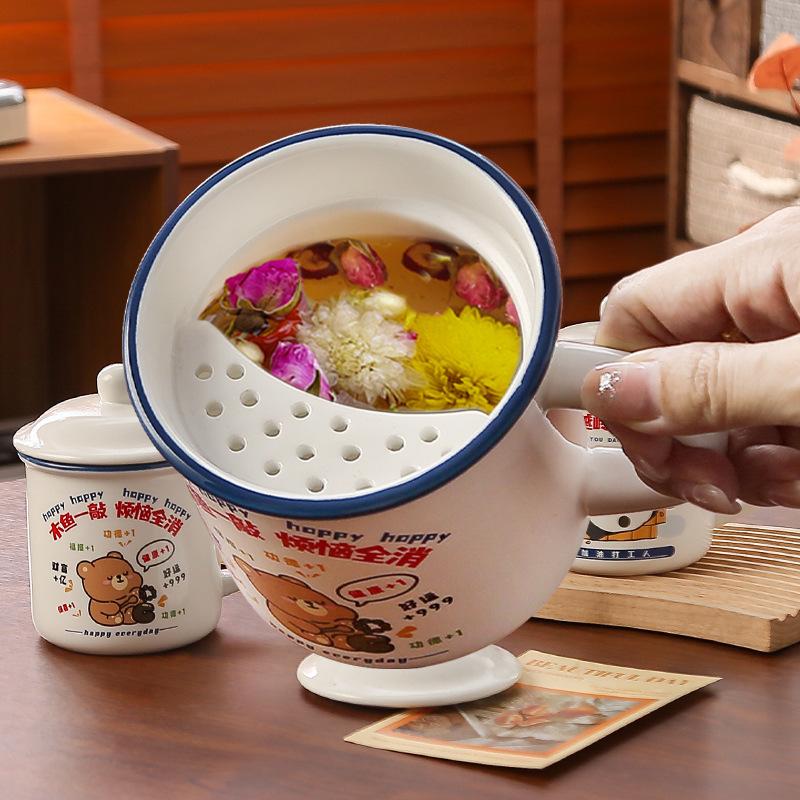 Fun Cartoon Ceramic Tea, Small Coffee Cup, Afternoon Tea for Office Workers, Breakfast Milk Cup