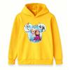 Kids Girls Boys Cute Cartoon Princess Print Pullover Hoodie Cozy Long Sleeve Casual Sweatshirt for Winter Autumn Daily Wear