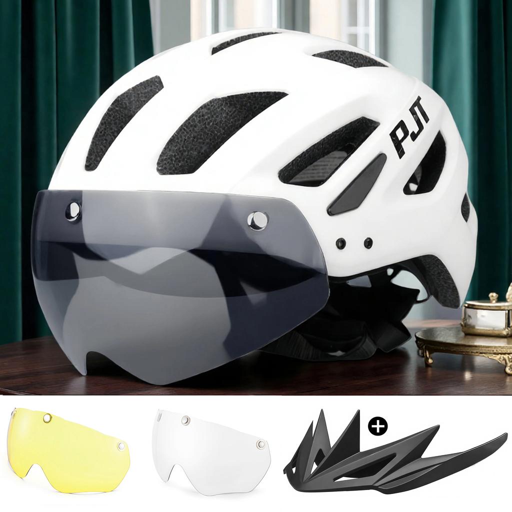 Pjt New Cycling Helmet Light Road Mtb Mountain Bike Bicycle Goggles / Sun Visor Helmet L For Men Women Sun Visor Bicycle Helmet
