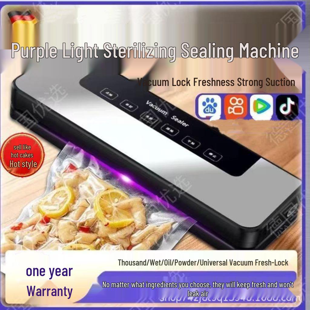 Automatischer Vakuumierer & Lebensmittelverpackungsmaschine zur Frischeerhaltung, Ideal für trockene und feuchte Lebensmittel