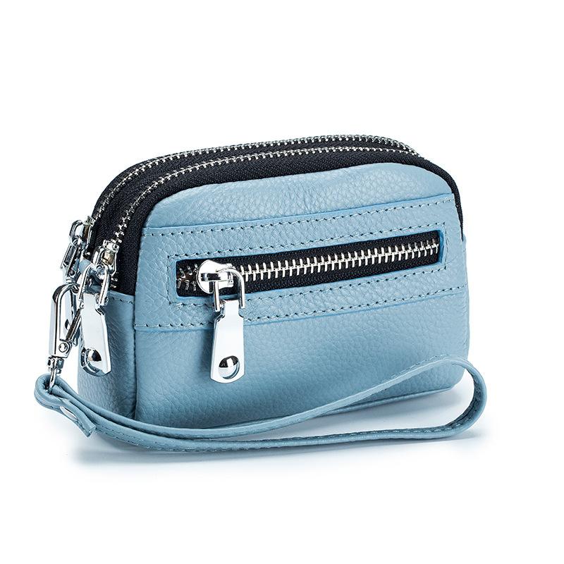 Genuine Leather Women's Wallet Clutch Purse Bag with Big Storage Capacity and Wrist Strap