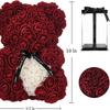 Konservierte Rosenblume Teddybär - 25cm Geburtstagsgeschenk