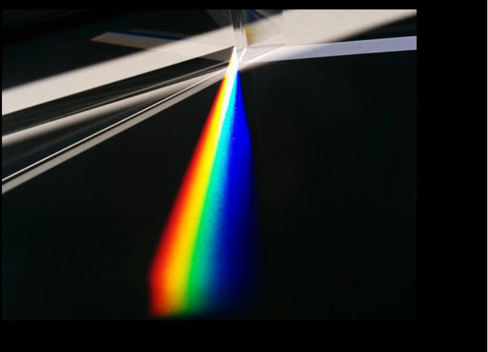 Optical Glass Rainbow Colored Triangular Photography Prism Transparent with Red Box