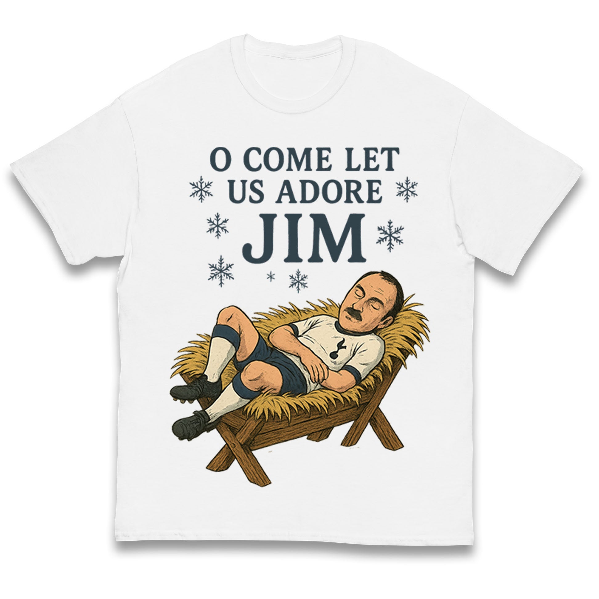 O Come Let us Adore Jim Spurs Christmas Kids T Shirt 100