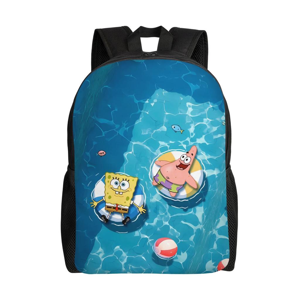 S-Sponges Anime Bobes Backpack for Men Women Waterproof School College Cartoon Bag Print Bookbags