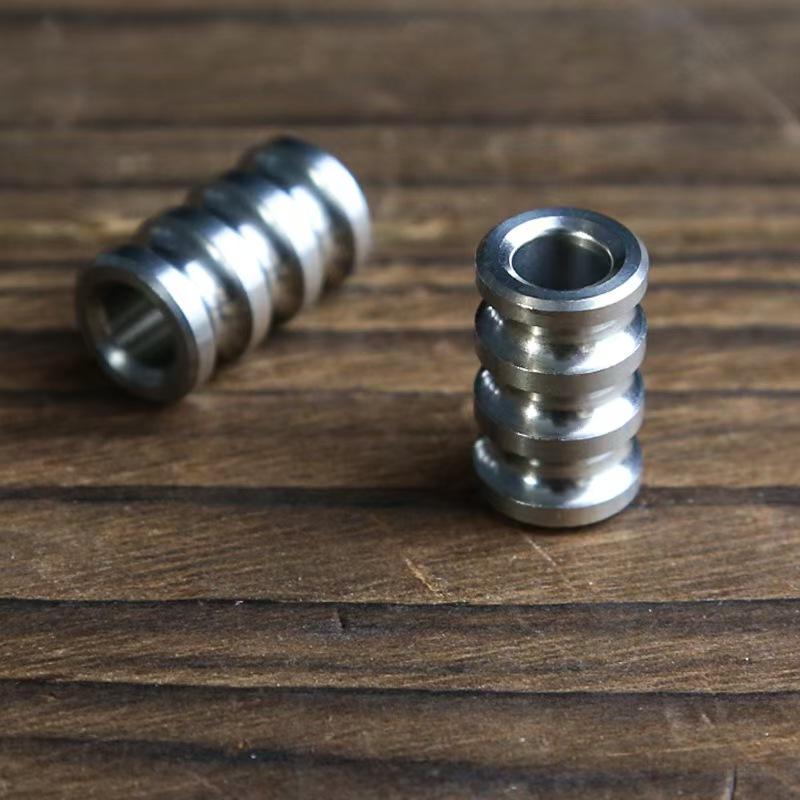 Colorful Knife Drop Fingertip Gyro Pendant Adult Fidget Toy Paracord Rope Decompression Toy Edc Stainless Steel Accessory