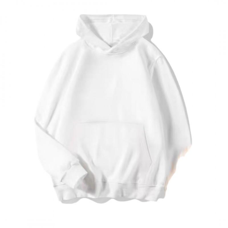 Sweat à capuche unisexe à manches longues surdimensionné coupe ample mélange de coton haut décontracté