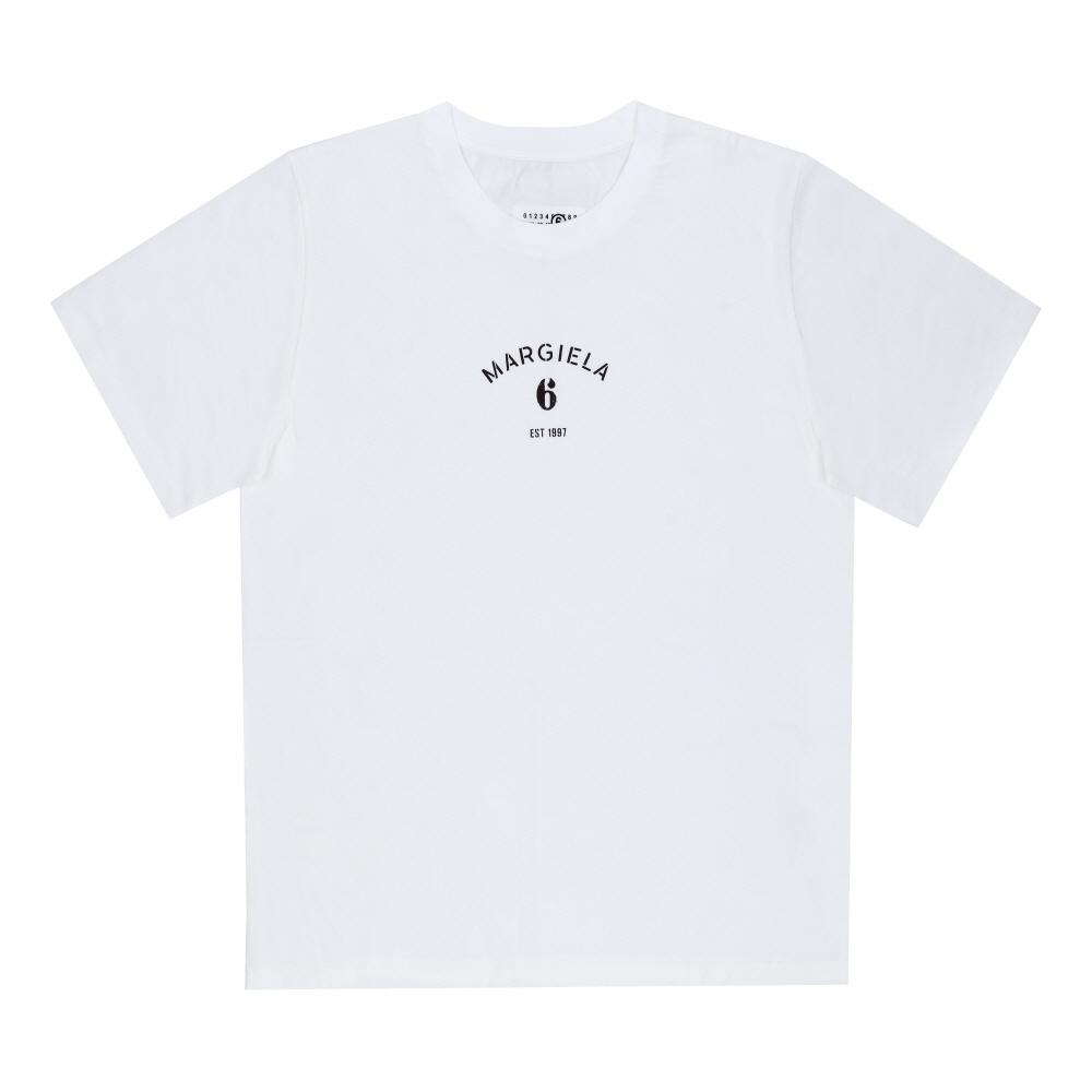 TrendMecca Watches Maison Margiela Heren T-shirt Mm6 Nummering Logo Sh2gc0038 M20048 101 SH2GC0038 M20048 101 (M)