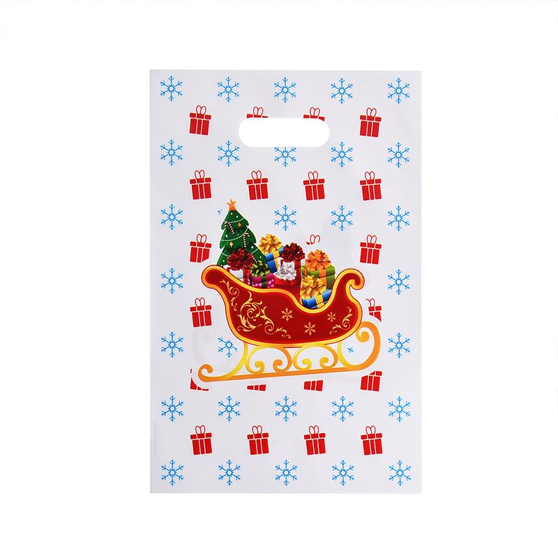 50pcs/100pcs Cookies Candies Pouches New Year Celebrate Tote Bags Party Pearlised Film Gift Packaging Random