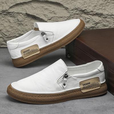 Casual Leather Shoes for Men Loafers Moccasins Shoes Stylish Designer Man Driving Shoes Handmade Formal Slip On Flats Versatile Boat Shoes