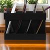 Straw Holder Chopstick Organizer 4 Compartments Straw Dispenser with Double Sided Adhesive Tape Label Stickers for Kitchen Counter