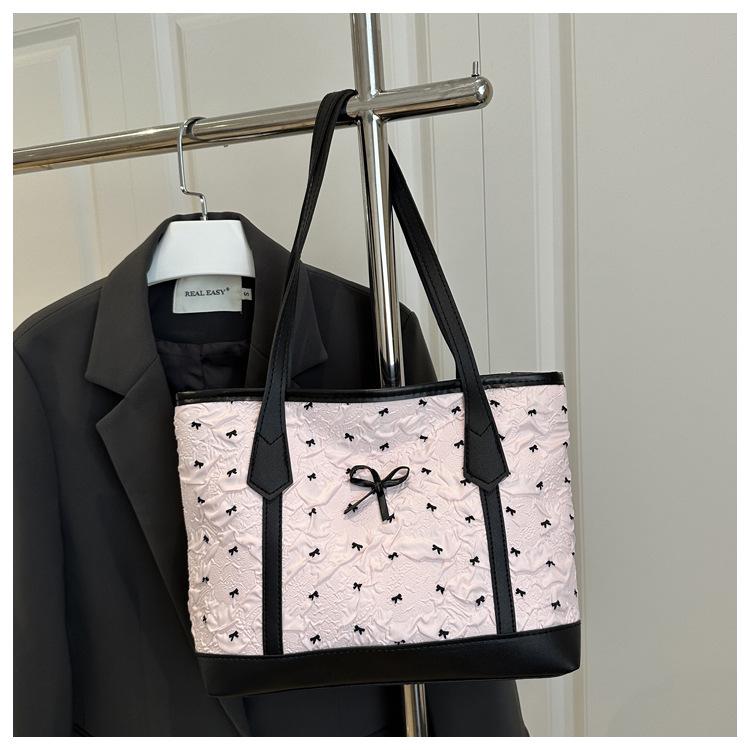 Damen Punkte Schleife Tragetasche & Umhängetasche