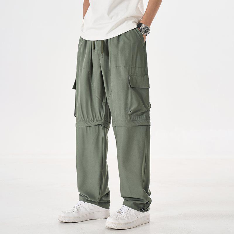 

Unisex Quick-Dry Ice Silk Convertible Sports Pants 3XL зелёный