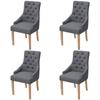 Day and Night - Day and Night Swivel Dining Chairs 4 Units Dark Gray Fabric