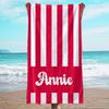 Personalized Striped Beach Towel Microfiber Towel Thin Quick Dry Absorbent for Beach Swimming Yoga Bath Sports
