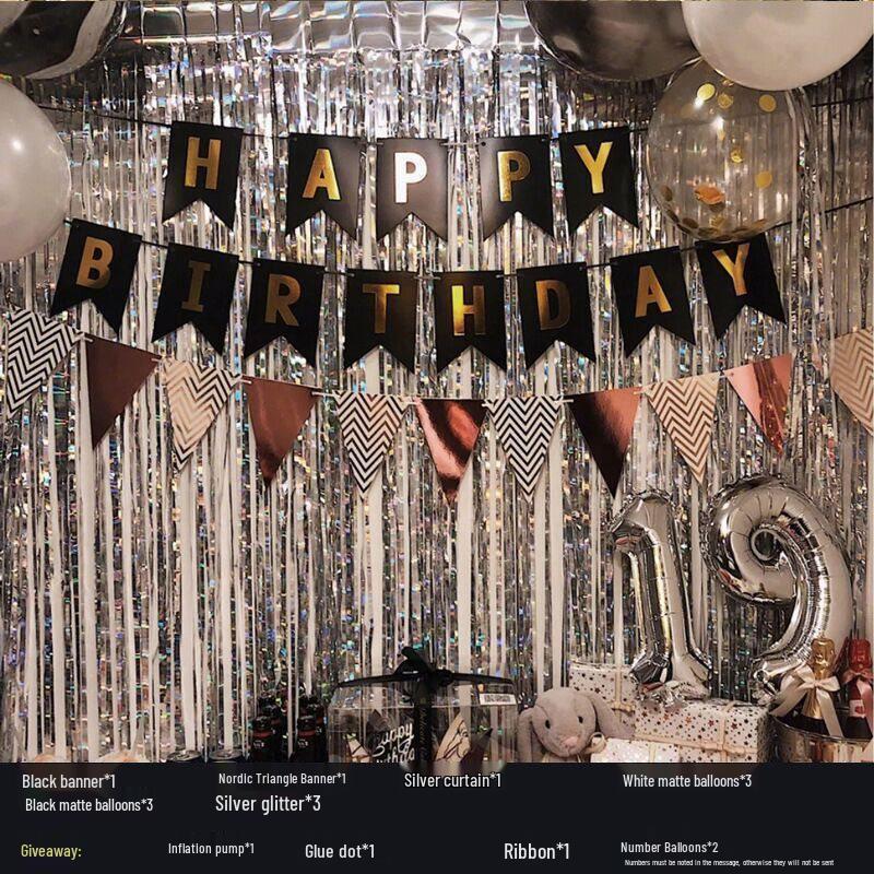 18th Birthday Party Decoration Set - Balloons & Backdrop for Boys and Girls