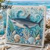 Warstwowe 3D Muszelki Rzemiosło Żółw Morski Ośmiornica DIY Zestaw do Malowania Perełkami, Motyw Oceaniczny Diamond Art Zestaw Projektów Anty-stresowych dla Dorosłych Początkujących,