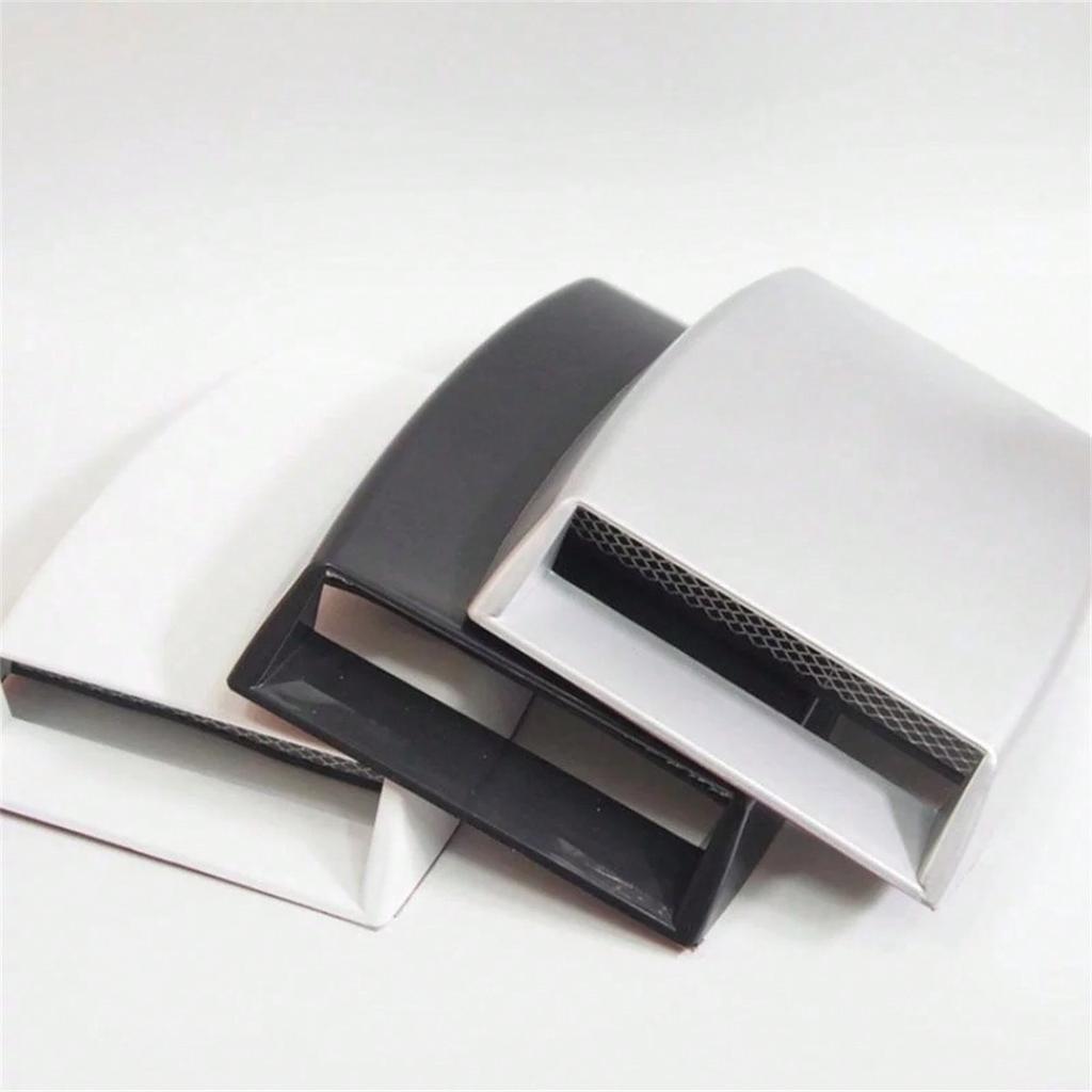 Car Decorative Air Flow Intake Hood, Universal Air Flow Intake Turbo Bonnet Vent Grille Scoop Cover Sticker Car Hood Vent Scoop Accessories