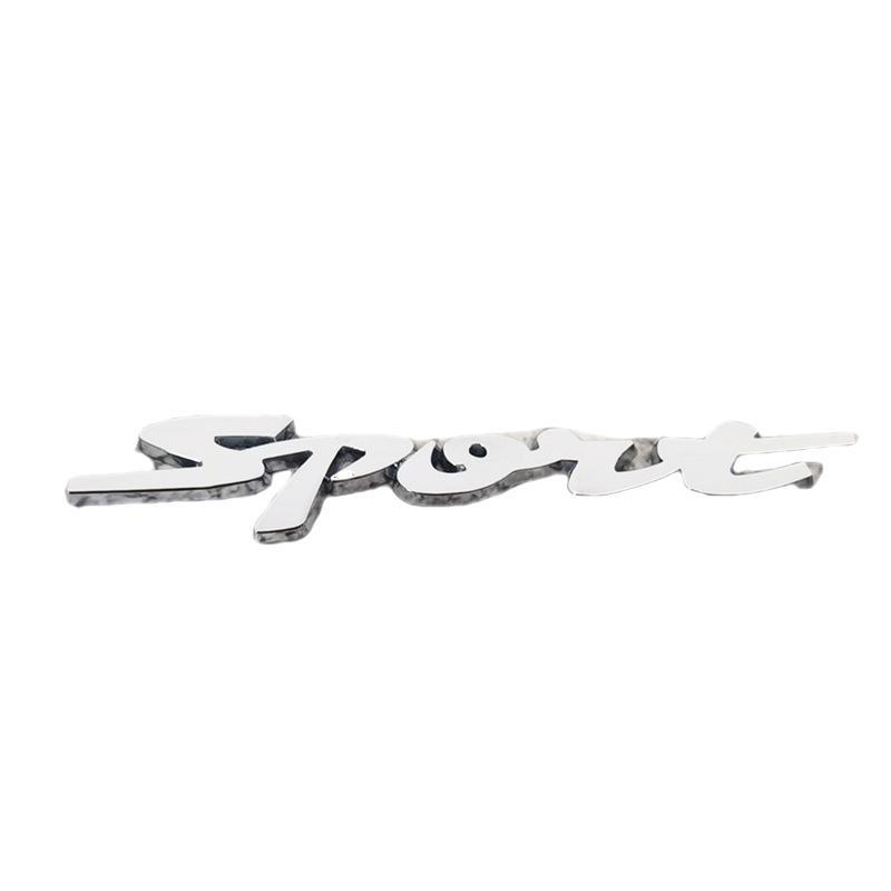 

1pcs 3D Metal Sports Car Stickers Racing Modified Personality Cool Decals for Motorcycle Body Emblems Accessories серебряный