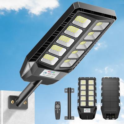 Adewalk LED Solar Street Outdoor Motion Sensor IP66 Ultra Bright Automatic Nighttime Integrated Remote Adjustable Run Time and Solar Energy Zero