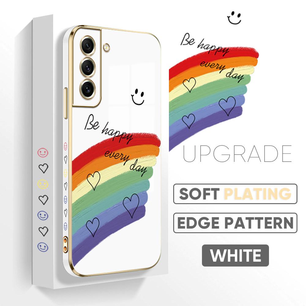 Colorful Printing Patterns Square Edge Pattern Casing Plated Phone Shell Luxury Plating Soft Phone Case for iPhone Motorola Moto OnePlus Samsung