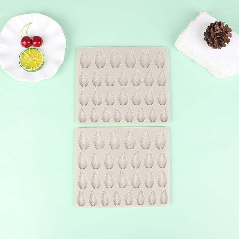1 stk 28-hulrom Mini Bladform Silikonform DIY Kakedekorering Gummigodteri Form Silikon Sjokoladeform Bakeverktøy