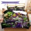 Son Goku Pattern Bedding,Quilt Set Quilt Cover Pillowcase Home Birthday Gift (1 * Duvet Cover + 2 * Pillowcase, Without Core)